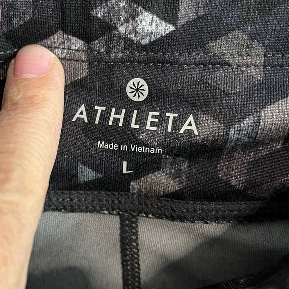 Athleta Black and Gray Patterned Leggings - Picture 2 of 7